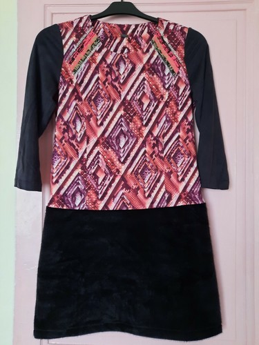 Robe courte manche - 3/4, noir