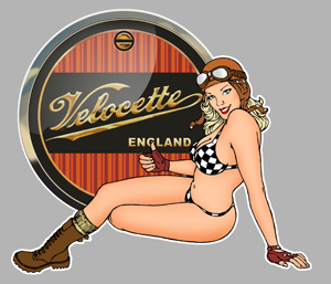 Pinup vintage pour velocette - pinup,