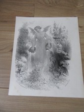 GRAVURE  1880 ORIGINALE L'ANGE