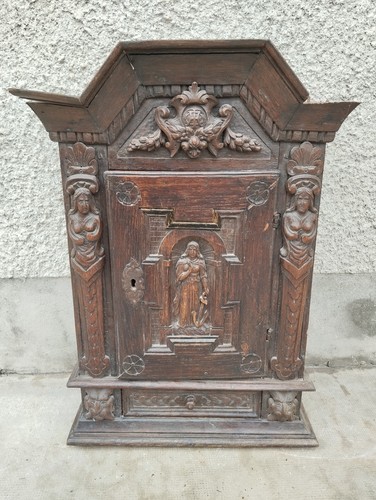 Ancien tabernacle bois sculpte - bois,