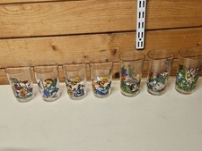Lot 7 verres à moutarde AMORA MAJA MAYA l'abeille vintage 1977-1981