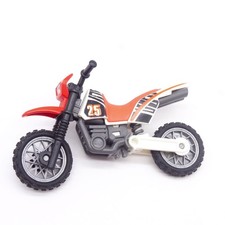 41805 Playmobil Moto Cross Blanche et Orange 9357