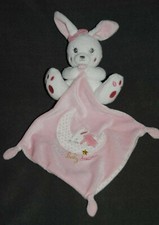 Doudou lapin mouchoir rose - lapin,