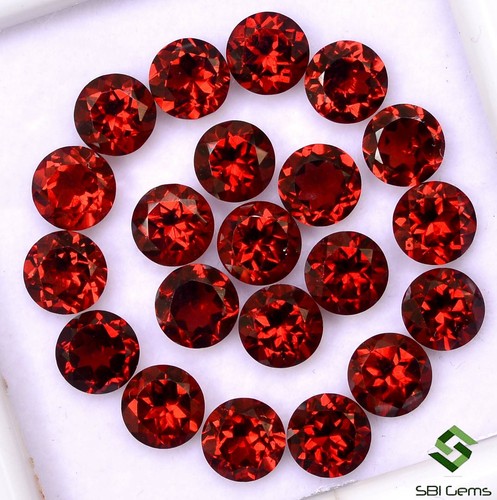 Naturel grenat rouge rond - rouge,