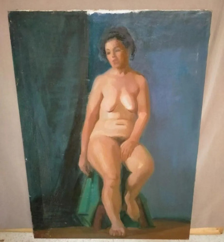 Tableau ancien huile portrait - tableau,