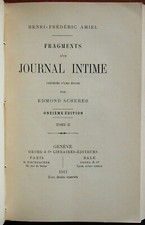 Henri-Frédéric AMIEL - Fragment d'un journal intime (1911 - Complet)