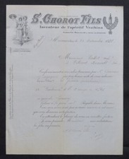 Facture MOIRANS 1898 CHOROT apéritif VRAIKINA Isère illustrée 89