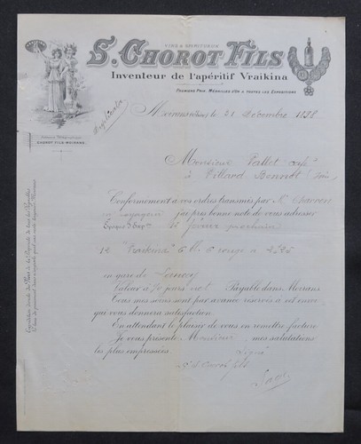 Facture moirans 1898 - 1898, chorot