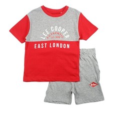 Ensemble garçon Lee Cooper N°4. Couleur rouge. Cadeau pour enfant de 4 à 14 ans.