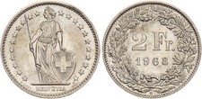 2 Francs - Helvetia - 1968 - B