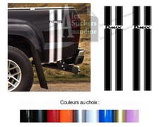 2 X BANDES DECO BENNE POUR ISUZU D MAX D-MAX 4X4 4WD AUTOCOLLANT STICKER BD617-5
