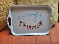 PLATEAU MÉLAMINÉ PUBLICITAIRE UNICEF MONDE ENFANTS NATIONS UNIES 