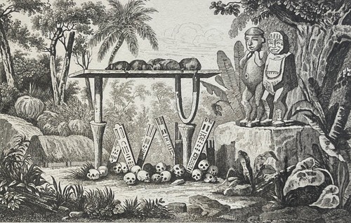 Tahiti tiki idols sacred altar - tiki,