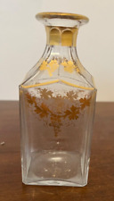 Carafe Flacon à Whiskys Cristal Baccarat Modéle Harcourt Grappe de Raisin Doré