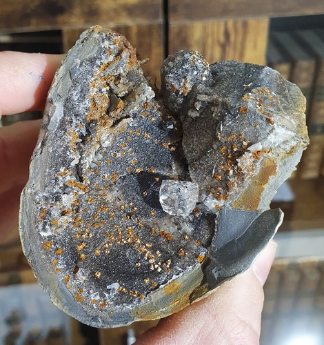 Quartz diamant dans septaria