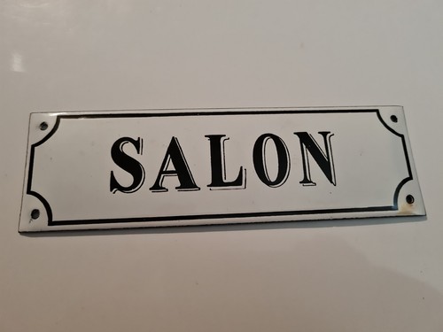Plaque tôle émaillé salon - plaque,