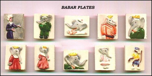 Babar carreaux portraits set - babar,