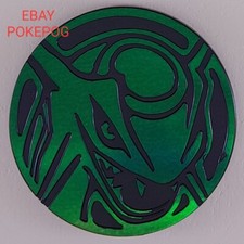 RAYQUAZA 2021 Jeton Pièce Coin Pog Pokémon Green Sheen Holofoil Ø 34 mm (31)