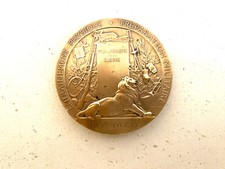 Ancienne Médaille bronze Préparation Militaire Force et Courage Lion de Belfort