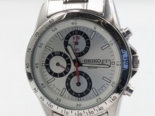 Montre Homme SEIKO Chronographe 7T92-0DW0 Cadran Argenté Acier Inoxydable...