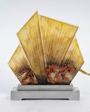 Veilleuse Tigre Pate De Verre Argy Rousseau Night Light Lamp Tiger Glass