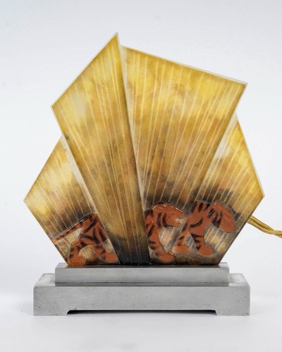 Veilleuse tigre pate verre - veilleuse, de