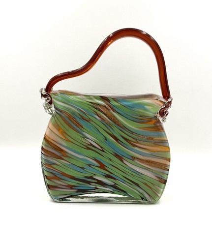 Vase verre vintage forme sac - verre,