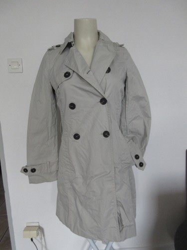 Trench gris clair zara taille - trench,