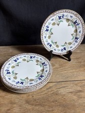 4 assiettes plates porcelaine de Limoges Haviland 21.5cm Impératrice Eugénie