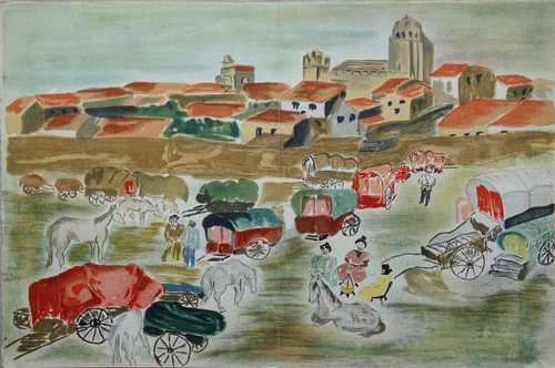 Yves brayer lithographie - brayer,