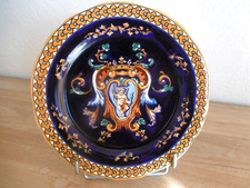 ASSIETTE PLATE FAIENCE GIEN  DECOR RENAISSANCE BLEU. jm