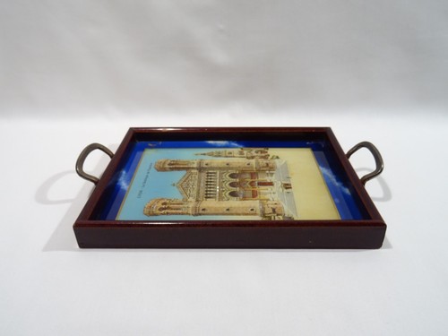 Ancien plateau fixe sous verre - fixe,