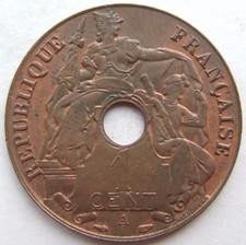 Pièce France Indochine 1 Cent