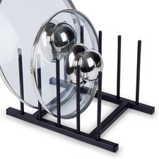 Range-assiettes métal noir