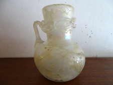 Petit vase a anse verre irisé