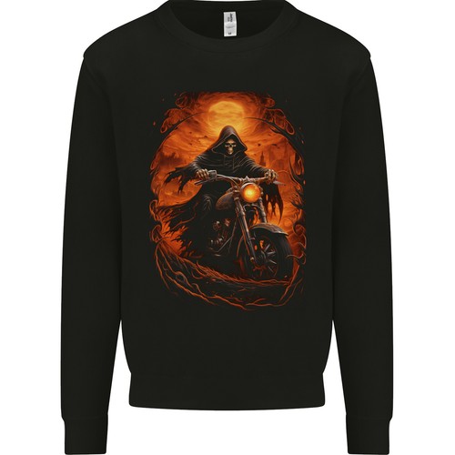 Sweat capuche skull biker - sweat,