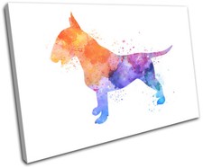 Watercolour Bull Terrier Dog