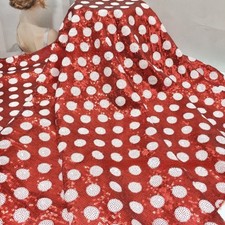 1m Rouge Blanc à Pois Sequin