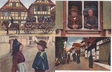 Lot de 4 Cartes postales