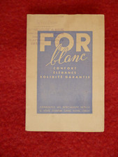 retro-ancien-dépliant pub FOR BLANC blouse travail-médical-coiffeur-alimentation