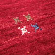 Tapis rouge salon laine - rouge,