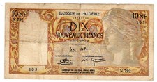 Algeria Algérie Billet 10 NF