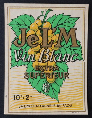 Ancienne étiquette vin m - ancienne, je