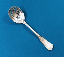 cuillère à fruits / glaçons SFAM modèle SANS GENE / EMPIRE métal argenté 21 cm