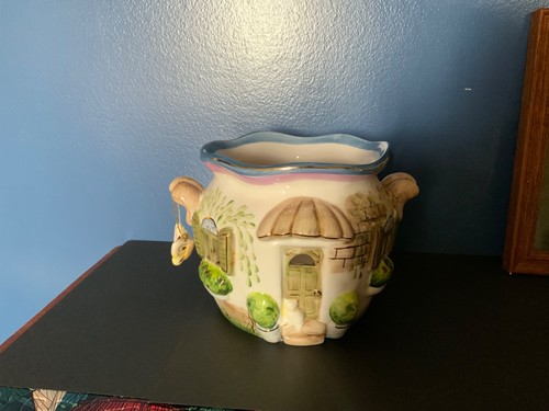 Whimsical cottage candle pot - whimsical,