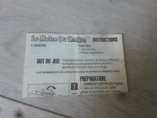 Jeu de société vintage MB astujeux 1988  NOTICE Instruction Le Maître Du Dragon 