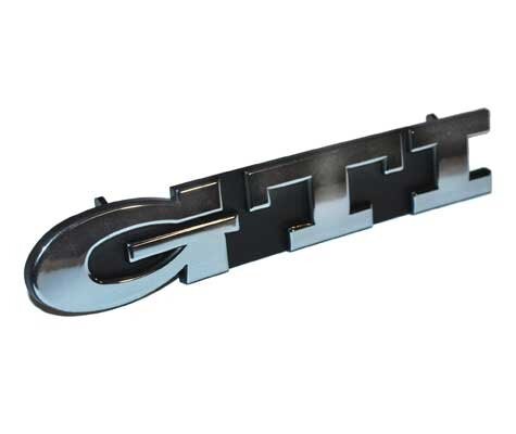 Sigle gti chromé sur - sur, fond