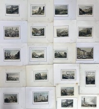 Lot de 21 litho GRAVURE