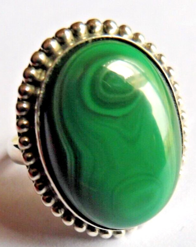 Bague malachite naturelle - bague, en