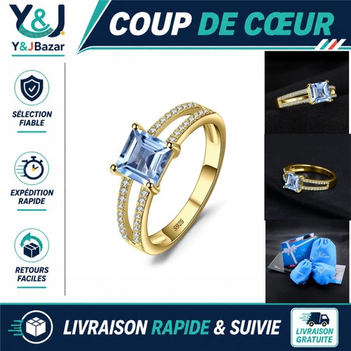 Bague femme topaze bleue - , 1,2